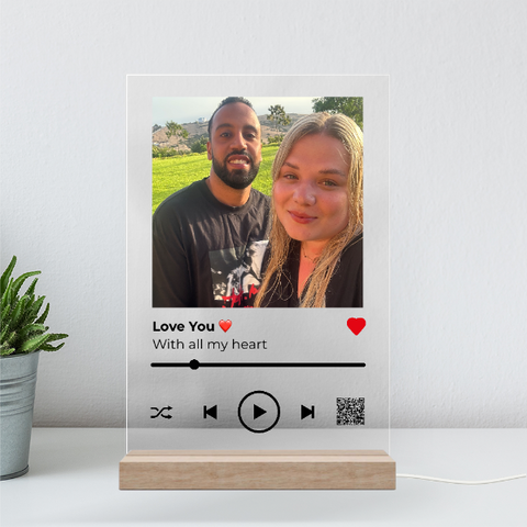 Normaal M (30x20cm) / Houten-standaard inclusief led-verlichting 20cm breed