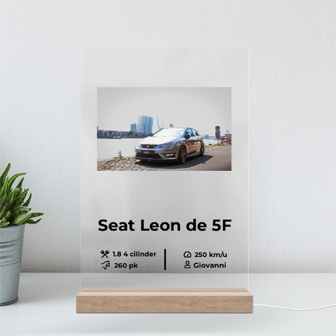 Normaal (30x20cm meest gekozen) / houten-standaard led-verlichting 20cm.