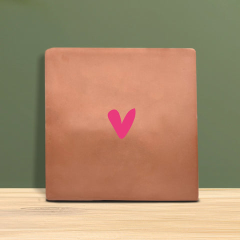 Tile with heart – minimalist loving design.