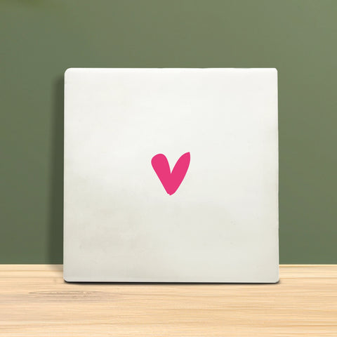 Tile with heart – minimalist loving design.