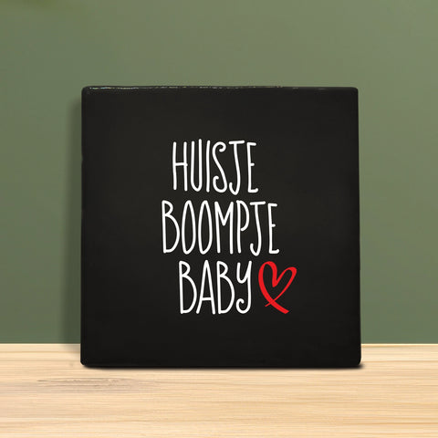 Tegeltje met tekst - Huisje boompje baby