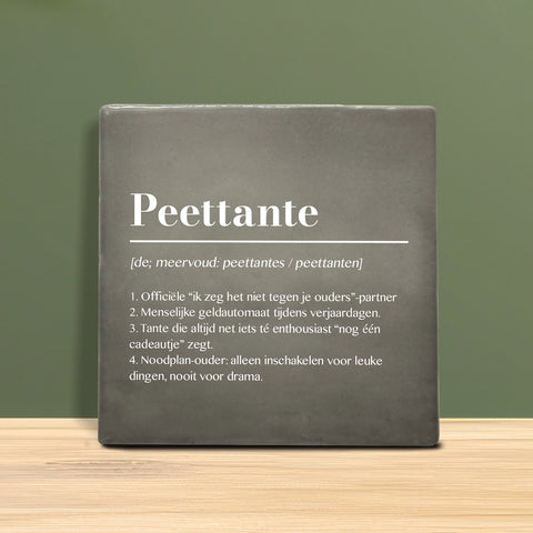 Tegeltje met tekst - Peettante